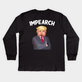 Impeach Trump - Funny Anti Trump Impeachment T-Shirt Kids Long Sleeve T-Shirt